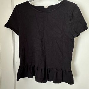 JCrew peplum short sleeve S